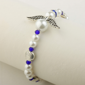 Camino Angel bracelet, white/blue