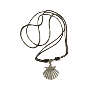Necklace with metal shell