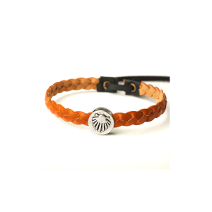 Leather bracelet braided, handmade